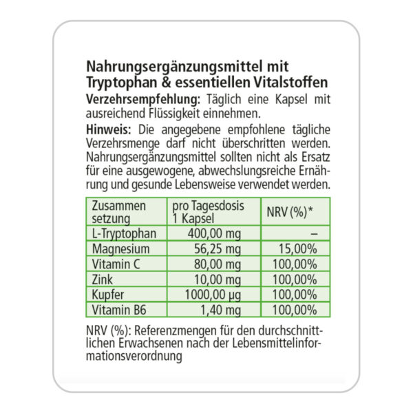 Betadianin Nährwerte