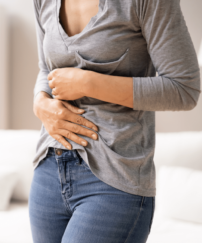 Frau mit Reizdarmsyndrom