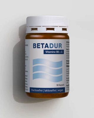 BETA DUR Vitamin K2 + C Kapseln für gesunde Knochen und Immunsystem.